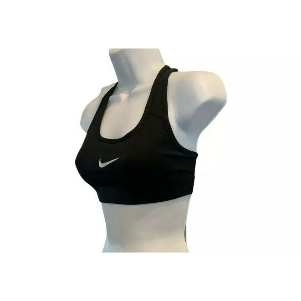 Nike Swoosh Dri Fit Sports Bra Monica ASO Friends Size XS Black Racerback - Picture 3 of 9